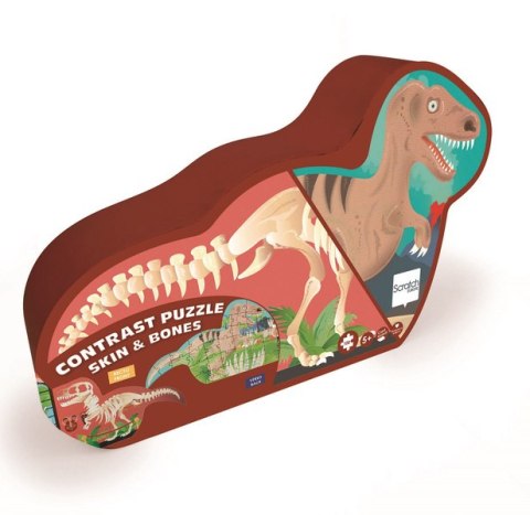 Scratch, Dwustronne Puzzle XL (100 elem) Dinozaury i szkielety
