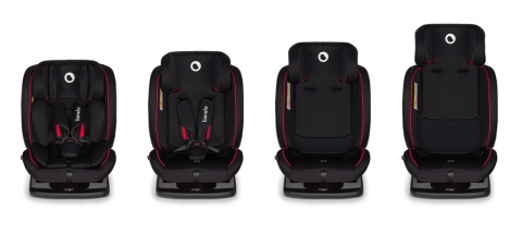 AART Lionelo fotelik samochodowy 0-36 kg 0-12 lat - Black Carbon Red