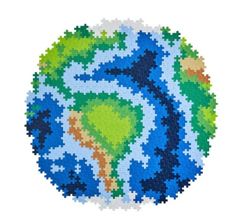 Plus-Plus Mini, Puzzle po numerach 800 szt - Kula ziemska