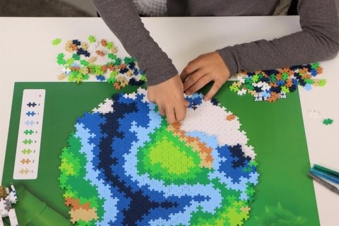 Plus-Plus Mini, Puzzle po numerach 800 szt - Kula ziemska