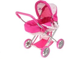 Wózek dla lalek Hot pink różowy kolorowe gwiazdki M2105 163140-548992 ADAR w pudełku