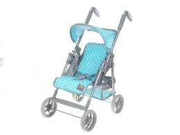 Wózek dla lalki spacerówka niebieski w kropki 413245-549029 ADAR w pudełku