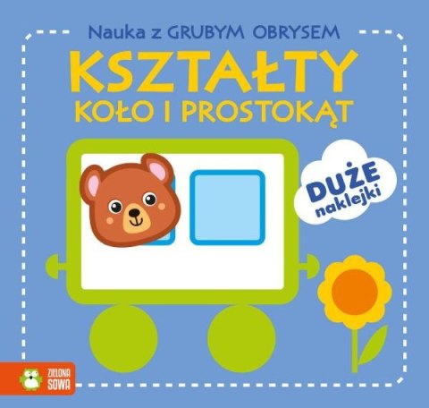 Książka Nauka z grubym obrysem. Kształty. Koło i prostokąt ZIELONA SOWA