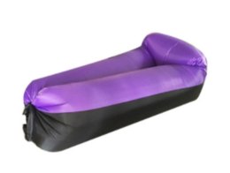 SOFA materac łóżko leżak na powietrze czarno-fioletowy 185x70cm
