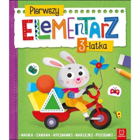 Pierwszy elementarz 3-latka. Nauka, zabawa, wycinanki, naklejki, piosenki