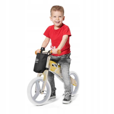 RUNNER NATURE Kinderkraft drewniany rowerek biegowy - Grey