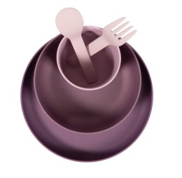 B-Zestaw naczyń 5 elem. BIOplastik CPLA purplepink