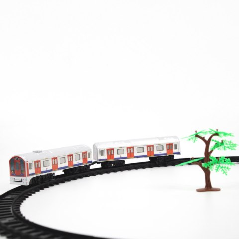 POCIĄG ELEKTRYCZNY ZE ŚWIATŁEM, DŹWIĘKIEM I TORAMI