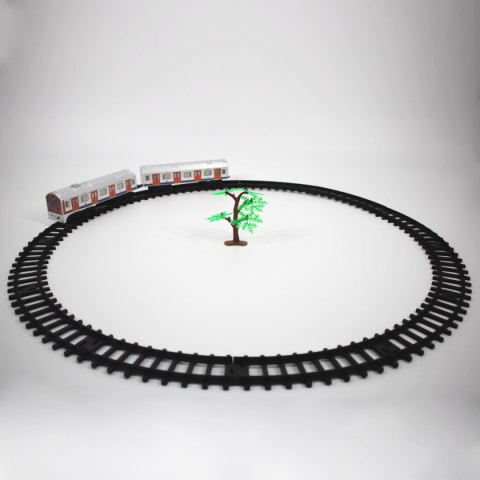 POCIĄG ELEKTRYCZNY ZE ŚWIATŁEM, DŹWIĘKIEM I TORAMI