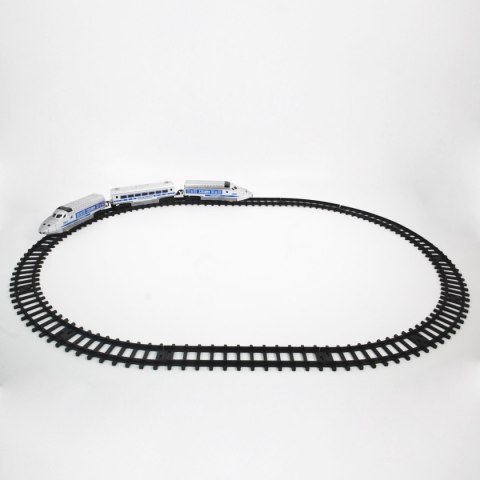 POCIĄG ELEKTRYCZNY ZE ŚWIATŁEM, DŹWIĘKIEM I TORAMI