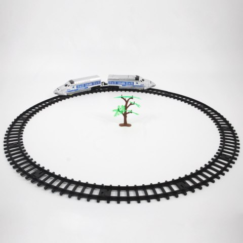 POCIĄG ELEKTRYCZNY ZE ŚWIATŁEM, DŹWIĘKIEM I TORAMI