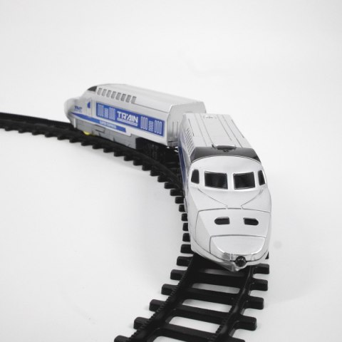 POCIĄG ELEKTRYCZNY ZE ŚWIATŁEM, DŹWIĘKIEM I TORAMI