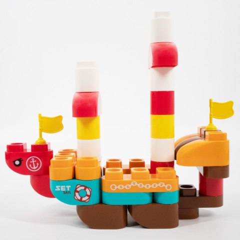 STATEK Z KLOCKÓW DLA MALUSZKA 38 EL.