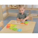 MASTERKIDZ Drewniany Sorter Kształtów Kolorowe Klocki Montessori