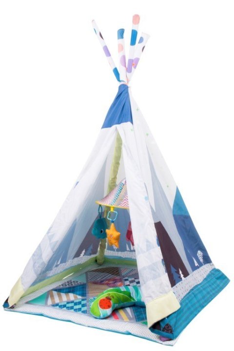 Mata edukacyjna dla niemowląt Namiot Tipi 2w1 Zwierzątka 82x82x140 cm