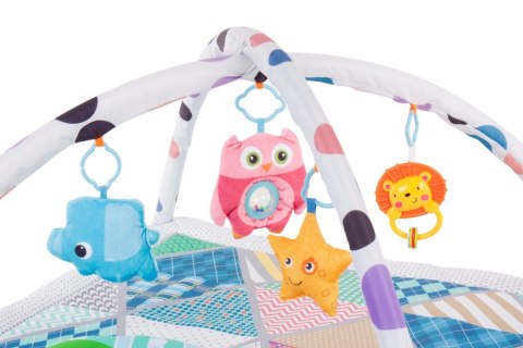 Mata edukacyjna dla niemowląt Namiot Tipi 2w1 Zwierzątka 82x82x140 cm