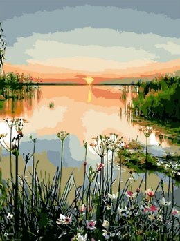 Malowanie po numerach obraz 40x50cm krajobraz jeziora