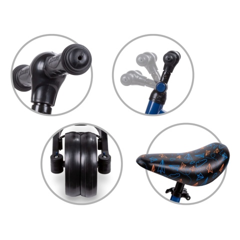 Rowerek biegowy trójkołowy 3w1 PICO plane kidwell