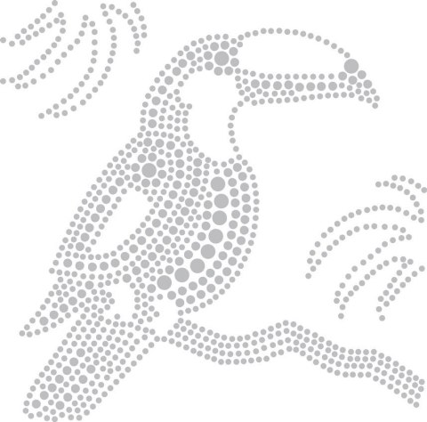 5 obrazków mal. kropkami Zwierzęta białe