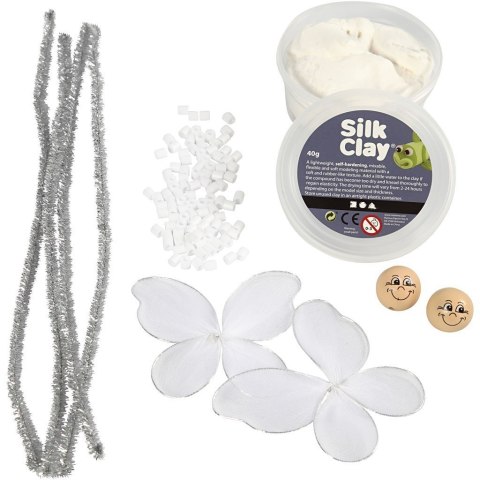 Aniołki z masy Silk Clay i wyciorków