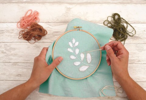 Bawełna do wyszywania 60x45 cm Morska