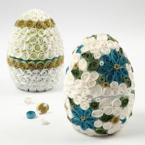 Jajko otwierane z papier-mache H: 13 cm