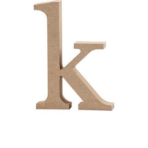 Litera k z MDF H: 12,7 cm