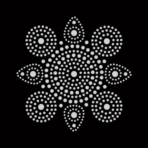 Malowanie kropkami 4 kolory Mandale