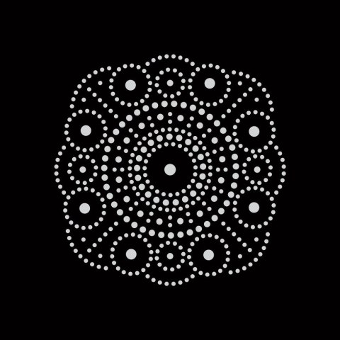 Malowanie kropkami 4 kolory Mandale