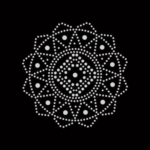 Malowanie kropkami 4 kolory Mandale