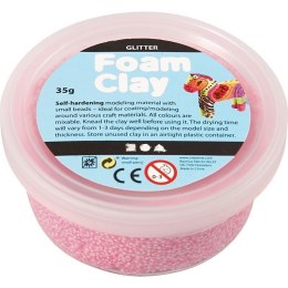 Masa Foam Clay Brokatowa BladoRóżowa 35g