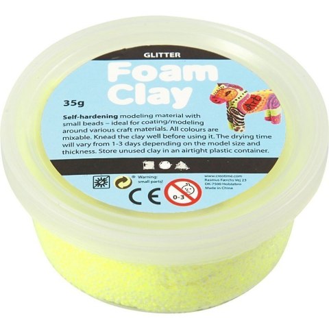 Masa Foam Clay Brokatowa Żółta 35 g