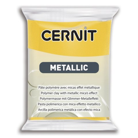 Modelina Cernit Metaliczna Żółta 56g