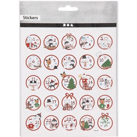 Naklejki Polarne na Kalendarz Adwentowy