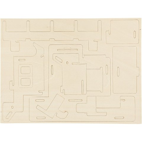 Puzzle 3D drewniane Domek 1