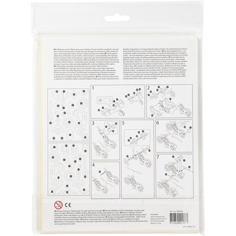 Puzzle 3D drewniane, motor