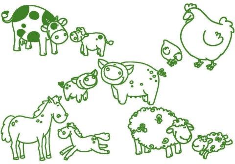 Stempelki Zwierzęta z Farmy