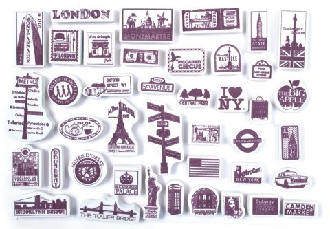 Stempelki do Scrapa Londyn i Nowy Jork