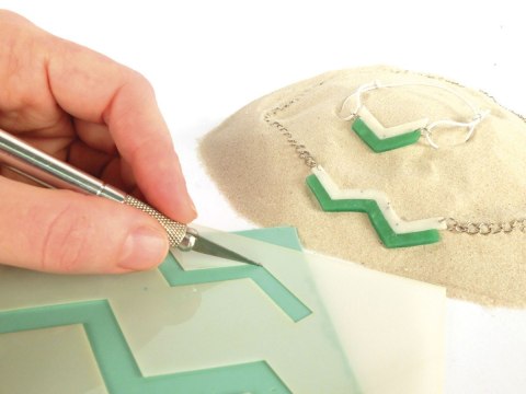 Szablon do wycinania modeliny Zygzaki