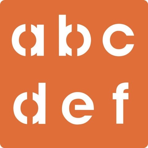 Zestaw 6 szablonów Małe Litery i Znaki