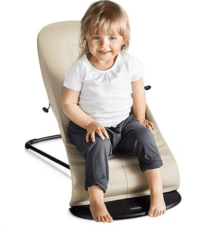 BABYBJORN - leżaczek BALANCE SOFT COTTON/JERSEY - Niebieski/Szary