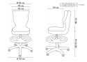 Krzesło Petit czarny JS03 rozmiar 4 WK+P wzrost 133-159 #R1