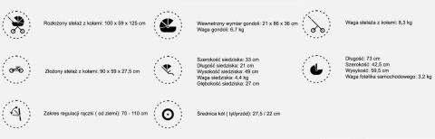 SKY 3w1 Dynamic Baby wózek wielofunkcyjny z fotelikiem Kite - SKY 1