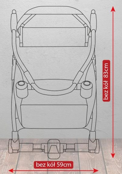 ELF CAMARELO Wózek spacerowy - pompowane koła + torba