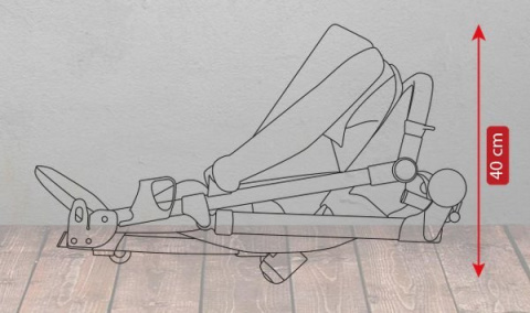 ELF CAMARELO Wózek spacerowy - pompowane koła + torba