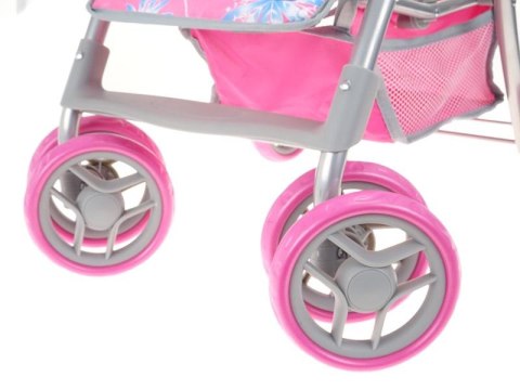 ADAR 1/108578-548954 Wózek spacerowy róż w śnieżynki M2101