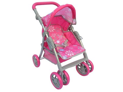 ADAR 1/108578-548954 Wózek spacerowy róż w śnieżynki M2101