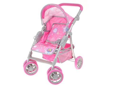 ADAR 1/108578-548954 Wózek spacerowy róż w śnieżynki M2101