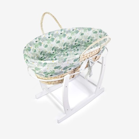 ALBERO MIO Wyściólka bambusowa do kosza Mojżesza z prześcieradłem