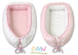 AMY 67040 Kokon niemowlęcy maczek różowy - swetr różowy